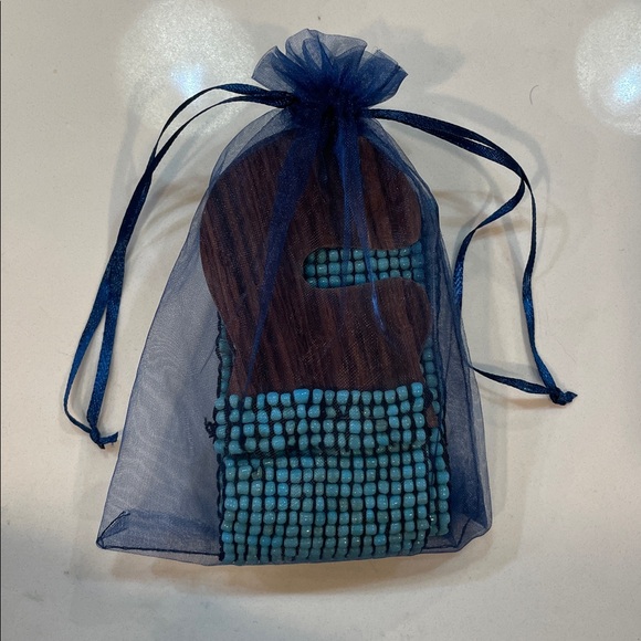 Turquoise color beaded stretch belt - Picture 5 of 5